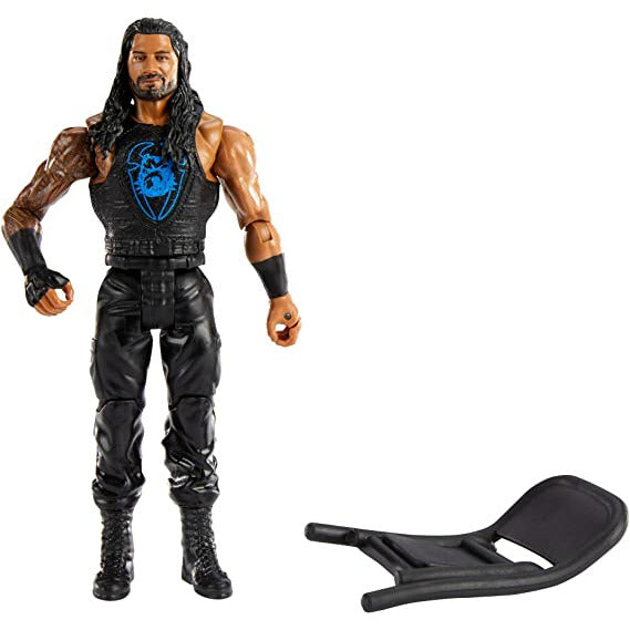 _WWE Wrekkin Series 7 Roman Reigns 6 in Action Figure with Punching Action Gripping Hands and Bendable Chair Accessory Poseable 6 in Gift for Ages 6 Years Old and Up